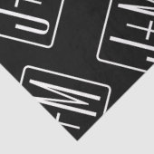 Modernes Muster für Hochzeitstile | Schwarz und We Seidenpapier (Ausschnitt)