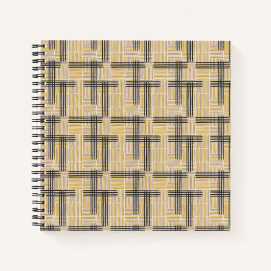 Modernes Muster für Kreuzstreifen aus dem Mittelal Notizblock (Vorderseite)