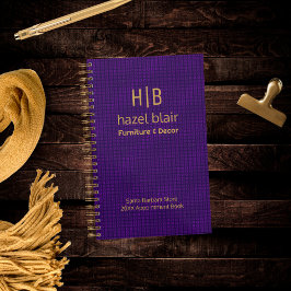 Modernes Muster für Lila Logokombinationen Planer