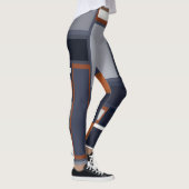 Modernes Muster für Marine und Rost Mitte des Jahr Leggings