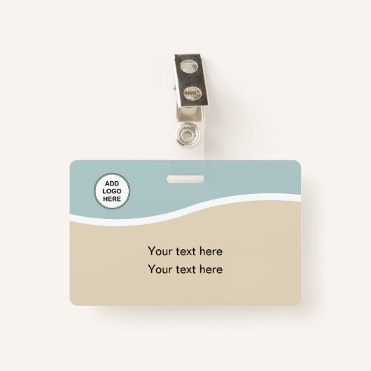 Modernes Muster für minimale ID-Logos Ausweis (Vorderseite mit Klammer)