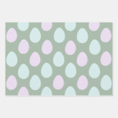 Modernes Muster für Minze und Lila Pasteleier | Os Geschenkpapier Set (Vorderseite 3)