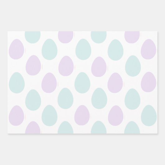 Modernes Muster für Minze und Lila Pasteleier | Os Geschenkpapier Set (Vorderseite)
