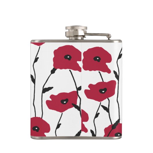 Modernes Muster für Monogramm-Pupien Flachmann (Rückseite)