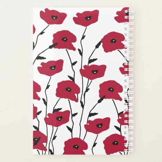 Modernes Muster für Monogramm-Pupien Planer (Rückseite)