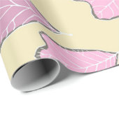 Modernes Muster für pastellfarbene Eichen-Blätter Geschenkpapier (Rolleneckpunkt)