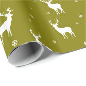 Modernes Muster für Schneeflocken Geschenkpapier (Rolleneckpunkt)