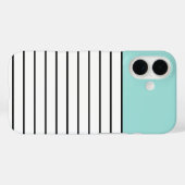 Modernes Muster für Schwarz-weiße Streifen mit Min Case-Mate iPhone Hülle (Rückseite (Horizontal))