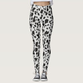Modernes Muster für schwarze Flecken in Zuchtkühe Leggings (Vorderseite)