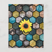 Modernes Muster für Sonnenblumen Flyer (Hinten)