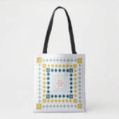 Modernes Muster geometrischer Blumenmuster Tasche (Vorderseite)