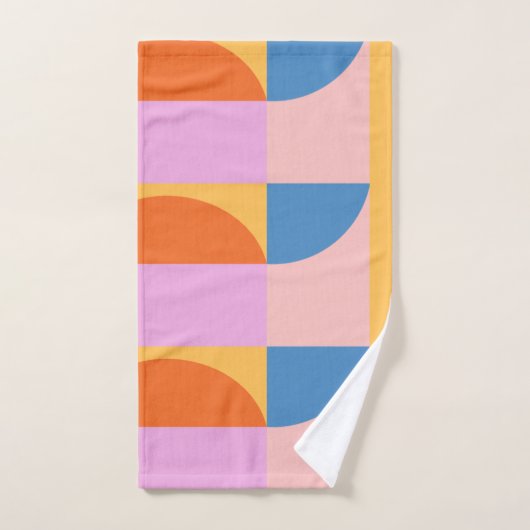 Modernes Muster geometrischer Formen Badhandtuch Set (Handtuch)