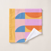 Modernes Muster geometrischer Formen Badhandtuch Set (Waschlappen)