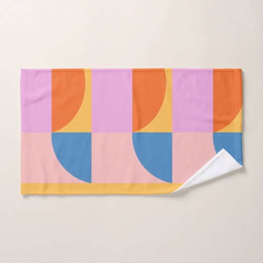 Modernes Muster geometrischer Formen Badhandtuch Set (Handtuch)