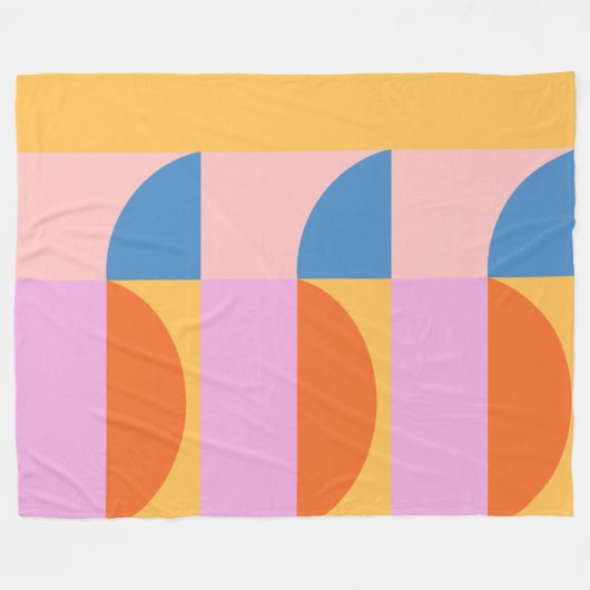 Modernes Muster geometrischer Formen Fleecedecke (Vorderseite (Horizontal))