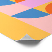 Modernes Muster geometrischer Formen Poster (Ecke)
