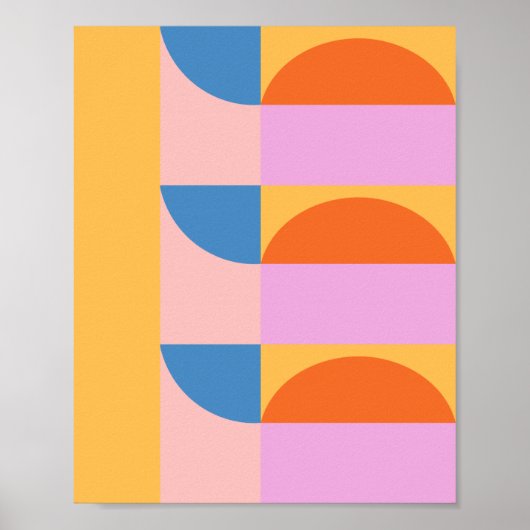 Modernes Muster geometrischer Formen Poster (Vorne)