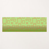 Modernes Muster Green Geometric Yellow Design Yogamatte (Vorderseite (Horizontal))