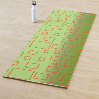 Modernes Muster Green Geometric Yellow Design Yogamatte