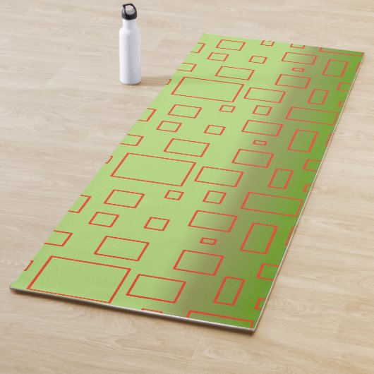 Modernes Muster Green Geometric Yellow Design Yogamatte (Beispiel)