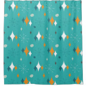 Modernes Muster im Aquamarinen Mittelalter Duschvorhang (Vorderseite)