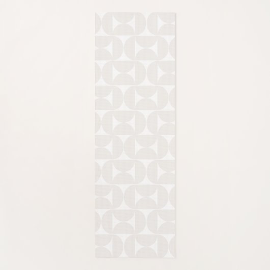 Modernes Muster in Beige und Weiß aus dem Mittelal Yogamatte (Vorderseite)