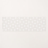 Modernes Muster in Beige und Weiß aus dem Mittelal Yogamatte (Vorderseite (Horizontal))