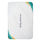 Modernes Muster in Grün und Gelb mit individuellem Badematte (Vorderseite Vertikal)