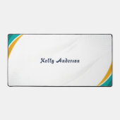 Modernes Muster in Grün und Gelb mit individuellem Schreibtischunterlage (Vorderseite)