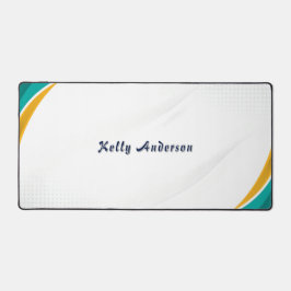 Modernes Muster in Grün und Gelb mit individuellem Schreibtischunterlage