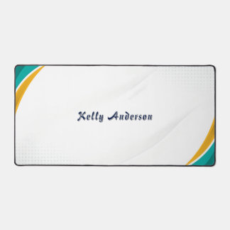 Modernes Muster in Grün und Gelb mit individuellem Schreibtischunterlage