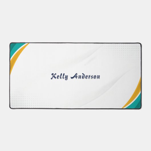 Modernes Muster in Grün und Gelb mit individuellem Schreibtischunterlage (Vorderseite)