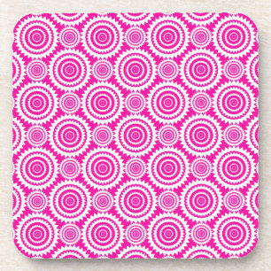 Modernes Muster in Hot Pink und White Stylicles Untersetzer