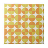 Modernes Muster in Orange und Gelb im Mittelalter Fliese (Vorderseite)