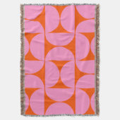 Modernes Muster in pink und orange Decke (Vorderseite Vertikal)