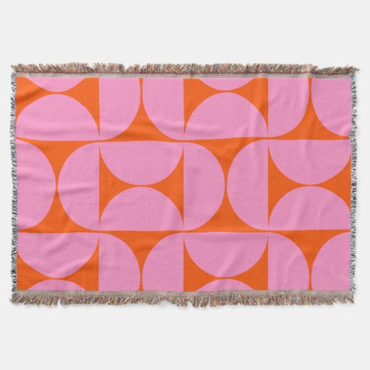 Modernes Muster in pink und orange Decke (Vorderseite)