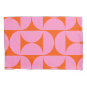 Modernes Muster in pink und orange Kissenbezug (Vorderseite)