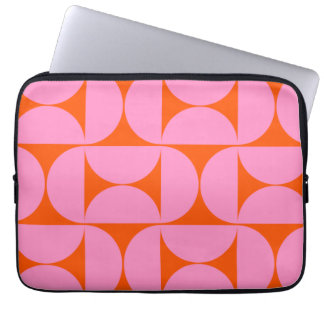 Modernes Muster in pink und orange Laptopschutzhülle
