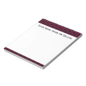 Modernes Muster in Rosa und Schwarz Notizblock (Rotiert)