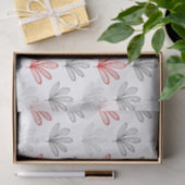 Modernes Muster in Rot und Grau Seidenpapier (Geschenk)