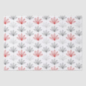 Modernes Muster in Rot und Grau Seidenpapier (Vorderseite)