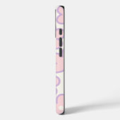 Modernes Muster iPhone Case | Rosa Ästhetik (Rückseite / Links)