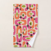 Modernes Muster kosmischer Sternexplosion Mitte de Badhandtuch Set (Handtuch)