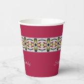 Modernes Muster mit Burgund Pappbecher (Links)
