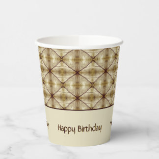 Modernes Muster mit dunkelbraunen Akzenten Pappbecher