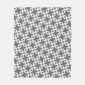 Modernes Muster mit Grau und Weiß Fleecedecke (Vorderseite)