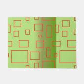 Modernes Muster mit grüner Geometrie Fußmatte (Vorderseite)