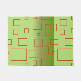 Modernes Muster mit grüner Geometrie Fußmatte