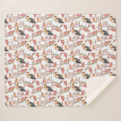 Modernes Muster mit tropischen Vögeln Sherpadecke (Vorderseite (Horizontal))