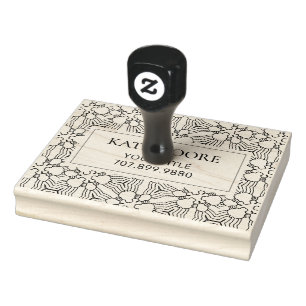 Modernes Muster Monogramm Gummistempel